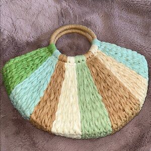 Multicolor Woven Handbag